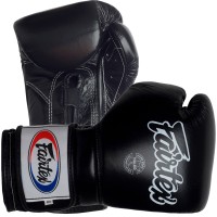 Fairtex BGV9 Боксерские Перчатки Мексиканский Стиль "Heavy Hitter's" Двойной Черный